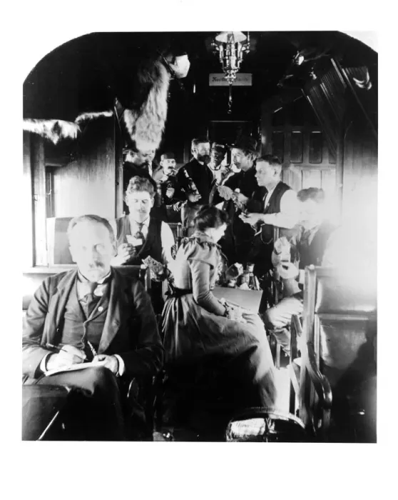 Framed Print : Noon Time In A Northern Pacific Rail Road Car En Route To Klondike, Alaska, During The Gold Rush Framed Print : Noon Time In A Northern Pacific Rail Road Car En Route To Klondike, Alaska, During The Gold Rush