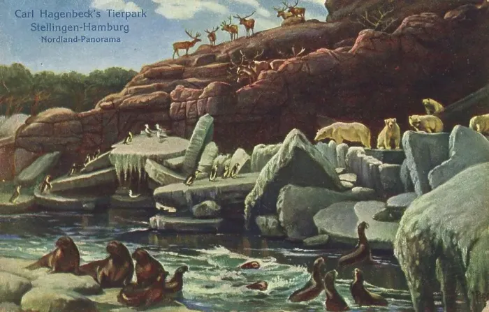Framed Print : Nordlandpanorama in Tierpark Hagenbeck, Hamburg, Germany, postcard with text, view around ca 1910, historical, digital reproduction of a historical postcard, public domain, from that time, exact date unknown Framed Print : Nordlandpanorama in Tierpark Hagenbeck, Hamburg, Germany, postcard with text, view around ca 1910, historical, digital reproduction of a historical postcard, public domain, from that time, exact date unknown