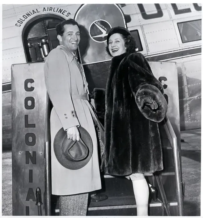 Framed Print : Norma Shearer and Husbnd Getting On Plane Framed Print : Norma Shearer and Husbnd Getting On Plane