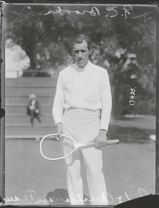 Framed Print : Norman E. Brooks with Tennis Racket Framed Print : Norman E. Brooks with Tennis Racket