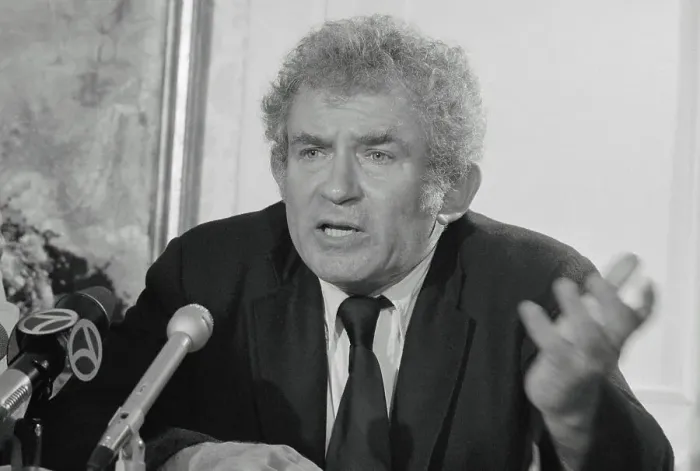 Framed Print : Norman Mailer Gesturing Framed Print : Norman Mailer Gesturing