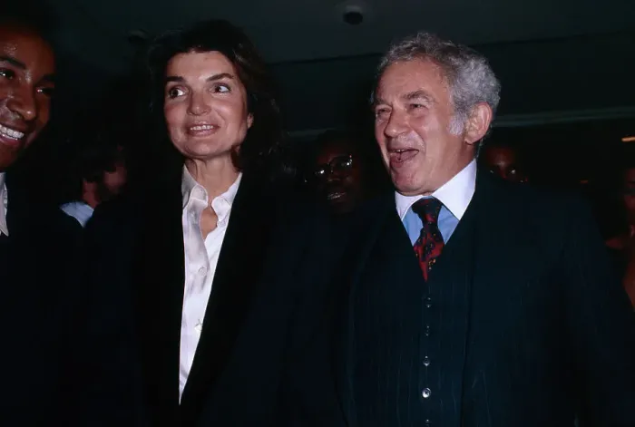Framed Print : Norman Mailer Laughing With Jacqueline Onassis Framed Print : Norman Mailer Laughing With Jacqueline Onassis