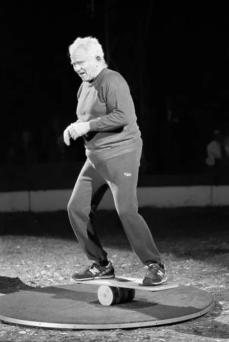 Framed Print : Norman Mailer Performing in Circus