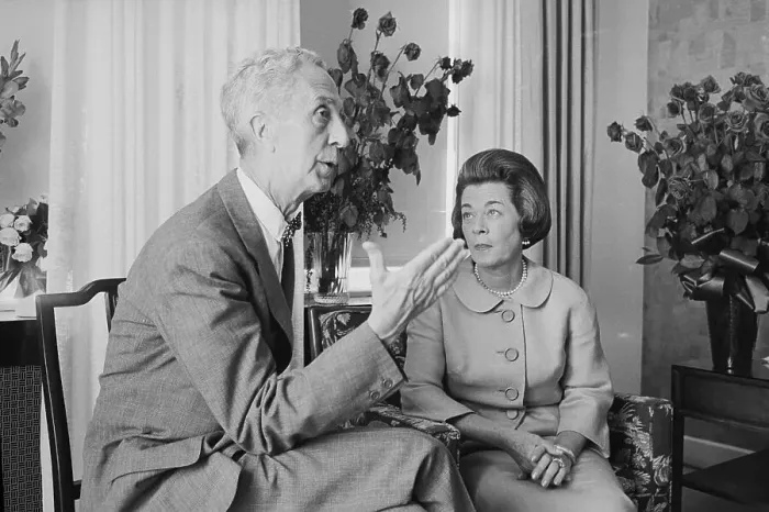 Framed Print : Norman Rockwell with Peggy Goldwater Framed Print : Norman Rockwell with Peggy Goldwater