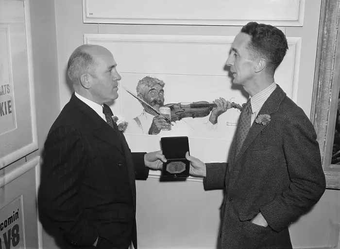 Framed Print : Norman Rockwell Receives Fulton Medal Framed Print : Norman Rockwell Receives Fulton Medal