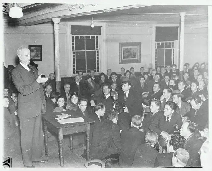 Framed Print : Norman Thomas Addressing Meeting Framed Print : Norman Thomas Addressing Meeting