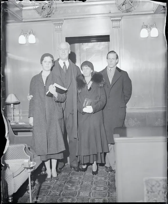 Framed Print : Norman Thomas Posing with Family Framed Print : Norman Thomas Posing with Family