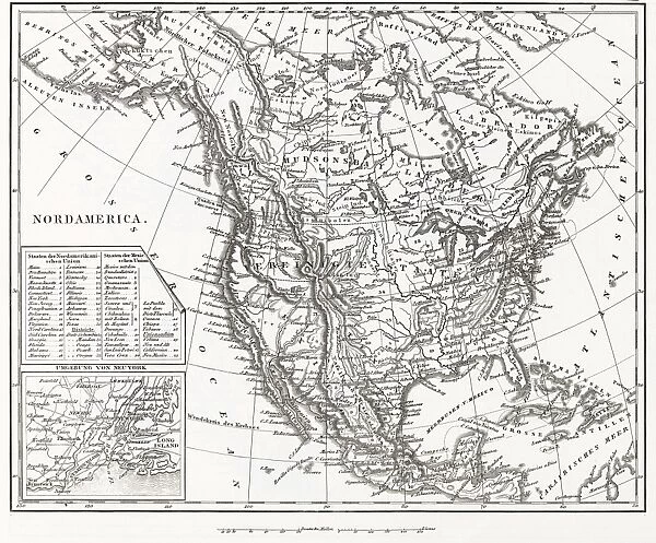 North America 1850 Engraving