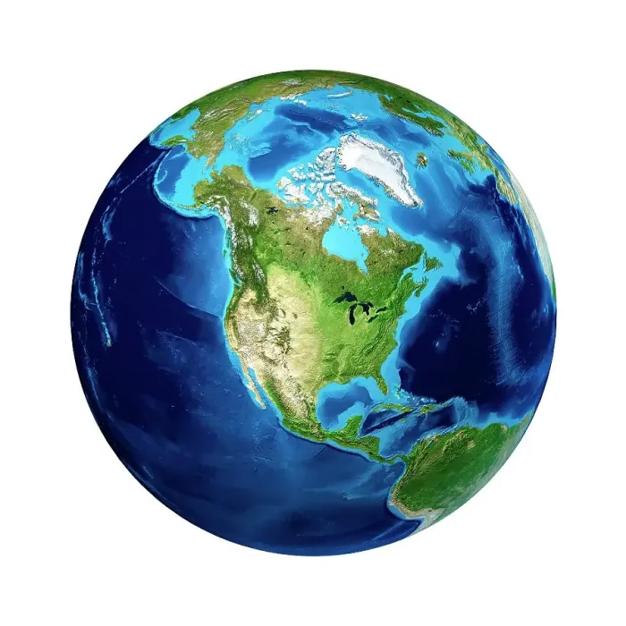 Framed Print : North America, artwork Framed Print : North America, artwork