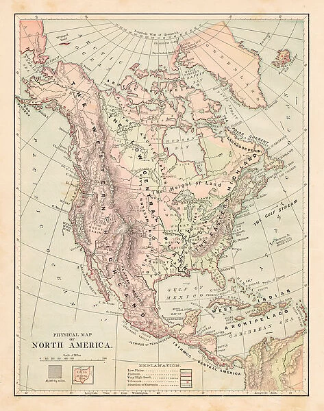 North america map 1881