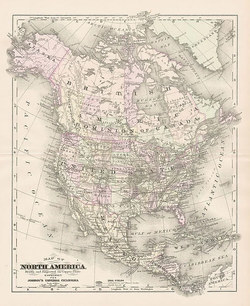 North America map 1893