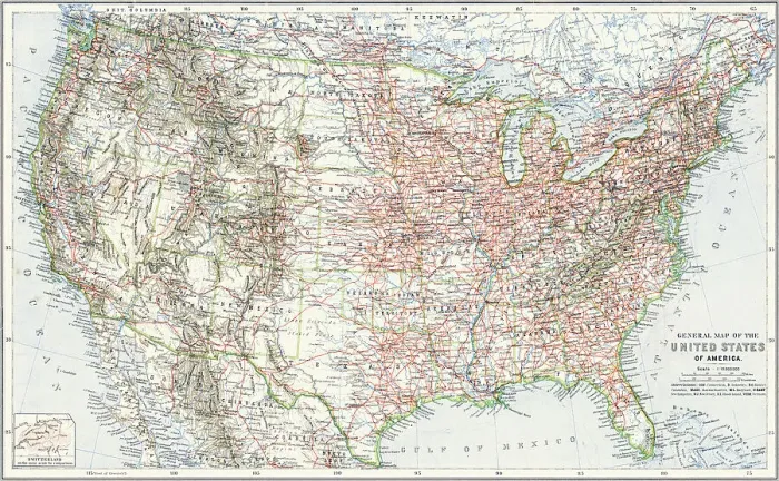 Framed Print : North America map Framed Print : North America map