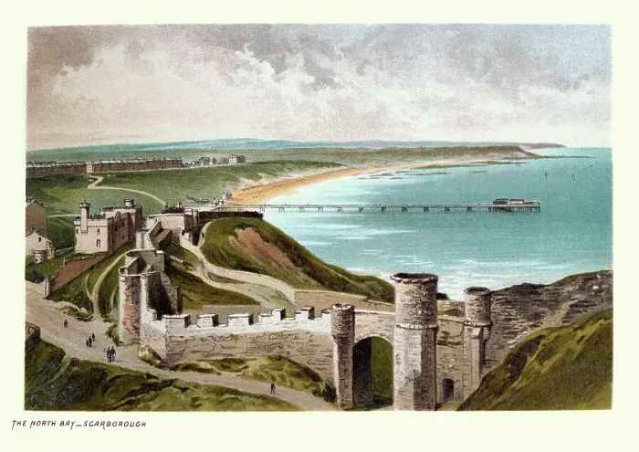 Framed Print : North Bay and pier, Scarborough, North Yorkshire, 19th Century Framed Print : North Bay and pier, Scarborough, North Yorkshire, 19th Century