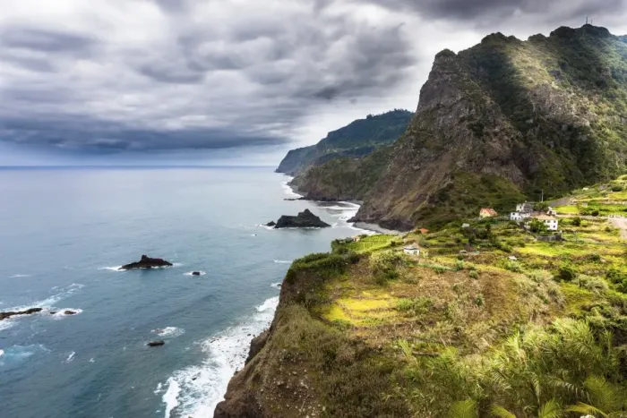 Framed Print : North Coast with coastal cliffs near Boaventura, Vicente, Boaventura, Madeira, Portugal Framed Print : North Coast with coastal cliffs near Boaventura, Vicente, Boaventura, Madeira, Portugal