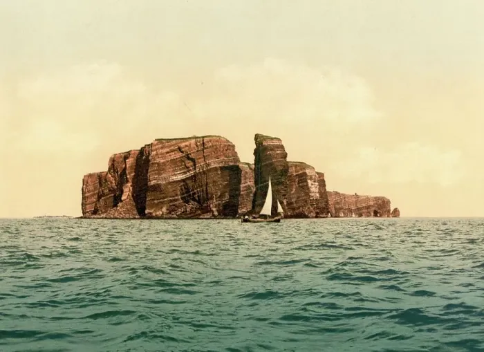 Framed Print : The North of Helgoland, Schleswig-Holstein, c. 1890, Germany, Historic, digitally restored reproduction from a 19th century original Framed Print : The North of Helgoland, Schleswig-Holstein, c. 1890, Germany, Historic, digitally restored reproduction from a 19th century original