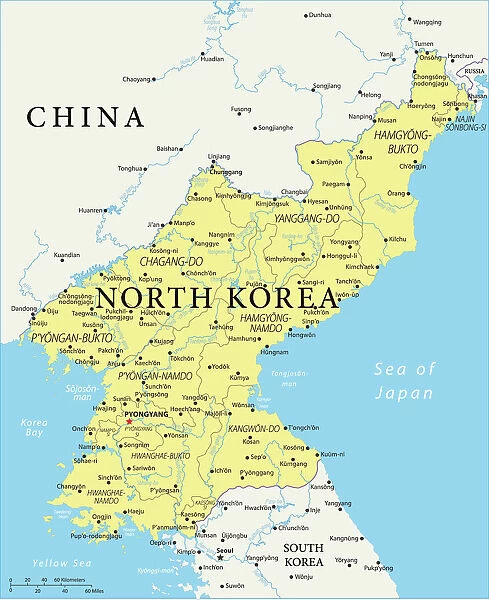 North Korea Reference Map