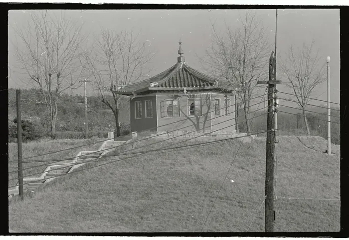 Framed Print : North Korean Guard Post