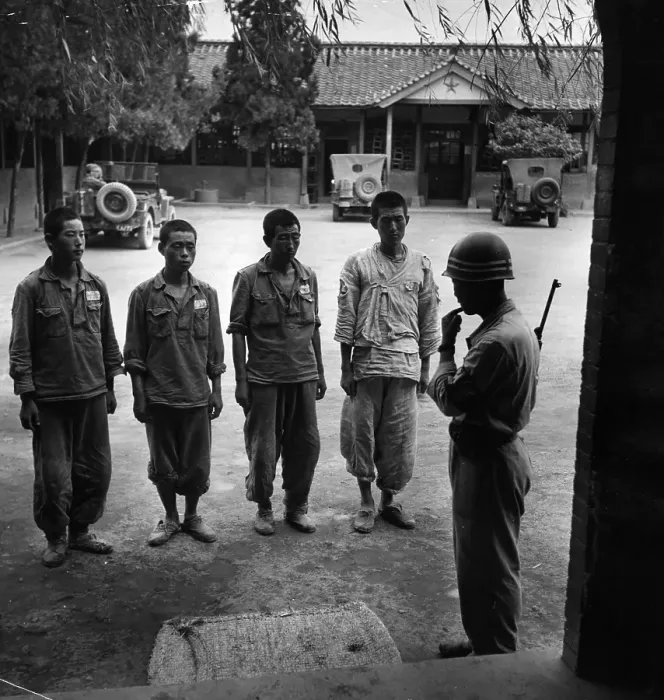 Framed Print : North Korean POWs