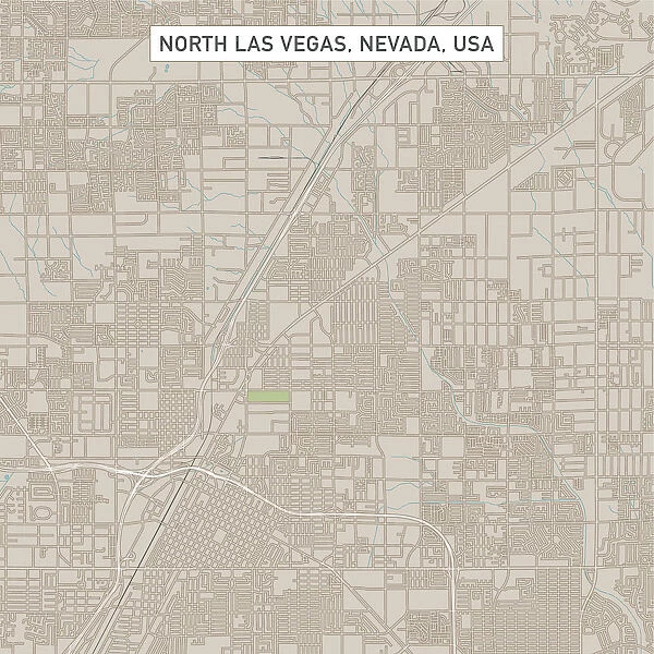 North Las Vegas Nevada US City Street Map