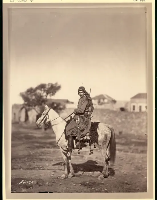 Framed Print : Northern African Soldier on Horse Framed Print : Northern African Soldier on Horse