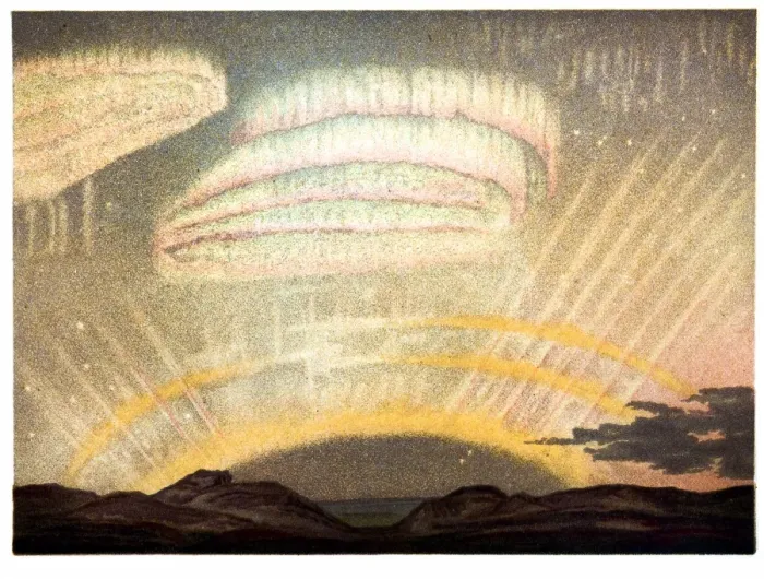 Framed Print : Northern light with arc, rays and drapery Framed Print : Northern light with arc, rays and drapery