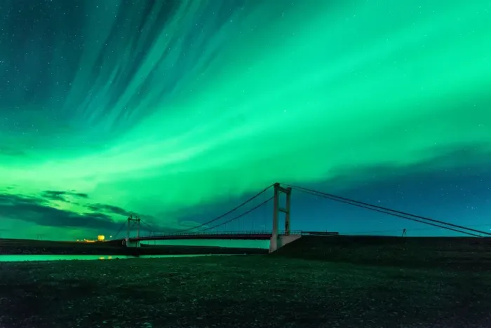 Framed Print : The northern lights in Iceland