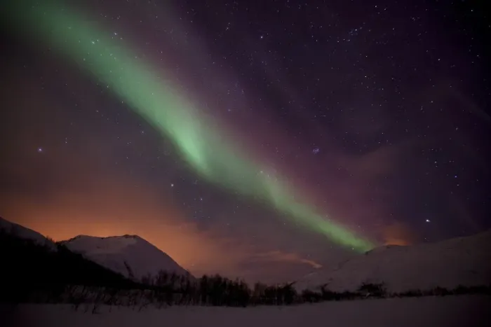Framed Print : Northern Lights over the Kattfjord pass in winter, Kvaloya, Tromso, Norway, Europe Framed Print : Northern Lights over the Kattfjord pass in winter, Kvaloya, Tromso, Norway, Europe