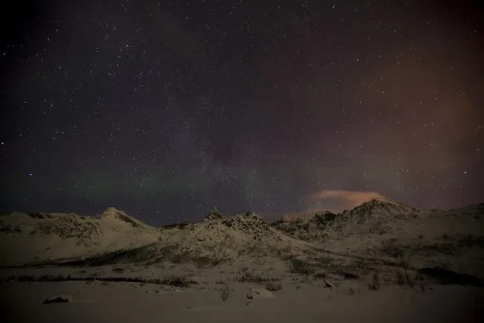 Framed Print : Northern Lights over the Kattfjord pass in winter, Kvaloya, Tromso, Norway, Europe Framed Print : Northern Lights over the Kattfjord pass in winter, Kvaloya, Tromso, Norway, Europe