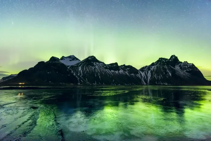 Framed Print : Northern Lights in Stokksnes, Iceland Framed Print : Northern Lights in Stokksnes, Iceland