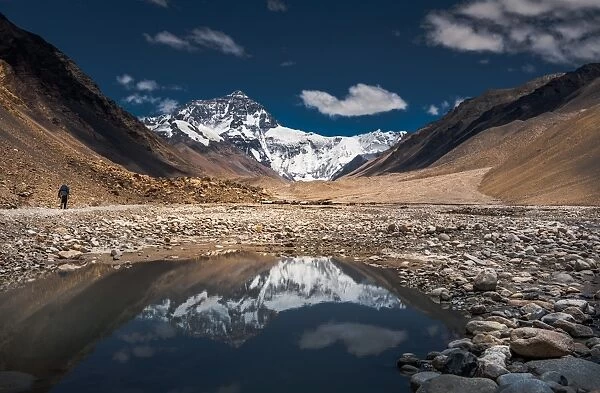 Northface of Mt. Everest with reflection