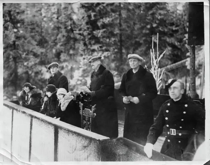 Framed Print : Norwegian Royals Watching Ski Event Framed Print : Norwegian Royals Watching Ski Event