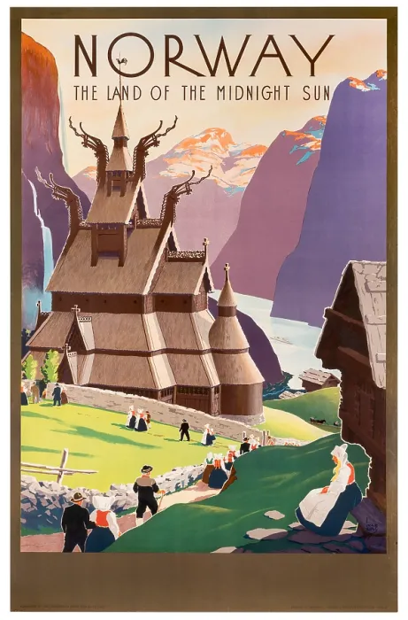 Framed Print : Norwegian Stave Church Poster Framed Print : Norwegian Stave Church Poster