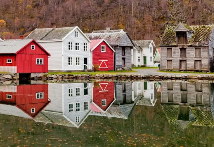 Framed Print : Norwegian Village Framed Print : Norwegian Village