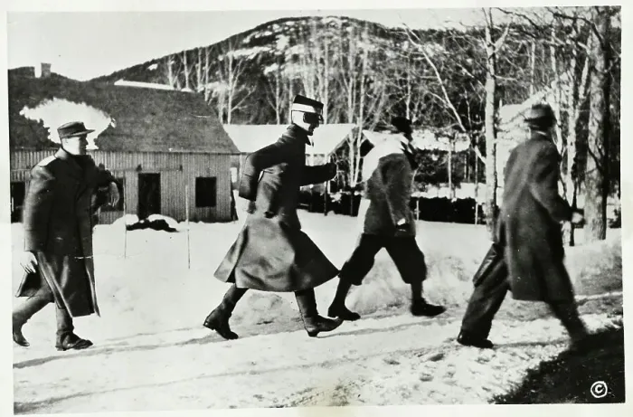 Framed Print : Norwegians Running to Air Raid Shelter Framed Print : Norwegians Running to Air Raid Shelter