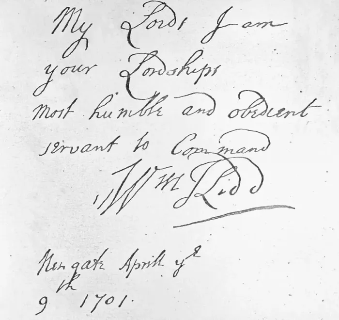 Framed Print : Note from British Pirate William Kidd Norgate Framed Print : Note from British Pirate William Kidd Norgate