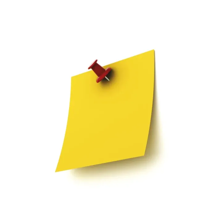 Framed Print : Note with a push pin, 3D rendering Framed Print : Note with a push pin, 3D rendering