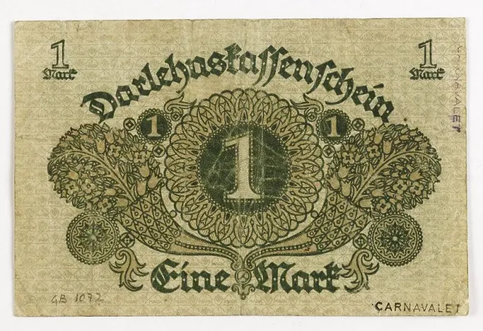 Framed Print : Notgeld, Inflation, Banknote of 1 Mark, Darlehenskasse Berlin, Germany, Historic, digitally restored reproduction from a 19th century original Framed Print : Notgeld, Inflation, Banknote of 1 Mark, Darlehenskasse Berlin, Germany, Historic, digitally restored reproduction from a 19th century original