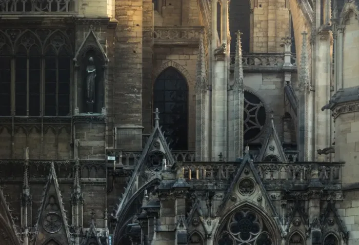 Framed Print : Notre dame architecture detail Framed Print : Notre dame architecture detail