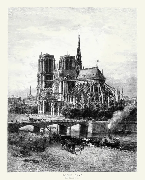 Framed Print : Notre-Dame--Eglise Cathédrale de Paris Framed Print : Notre-Dame--Eglise Cathédrale de Paris