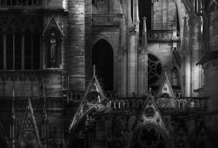 Framed Print : Notre dame elevation detail Framed Print : Notre dame elevation detail