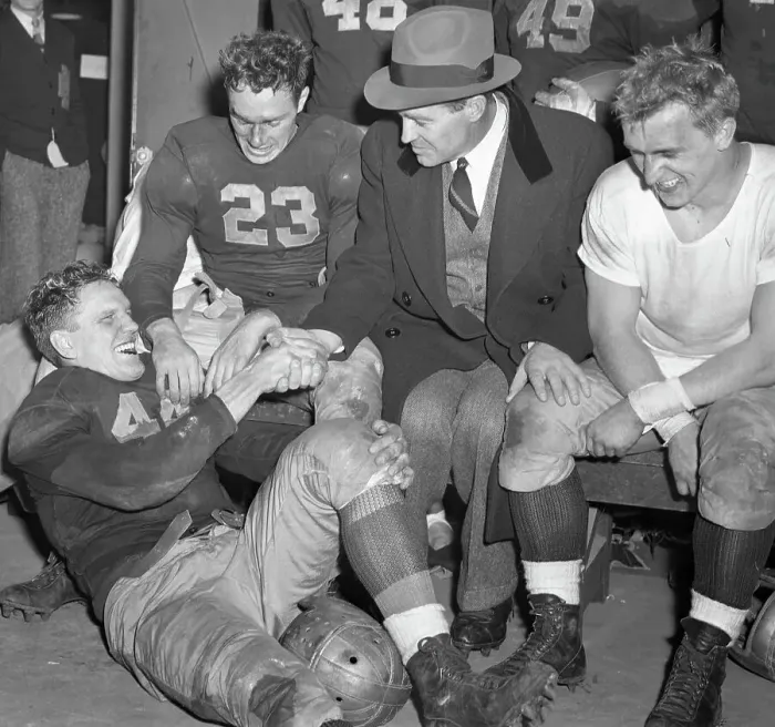 Framed Print : Notre Dame Greats in Locker Room Framed Print : Notre Dame Greats in Locker Room