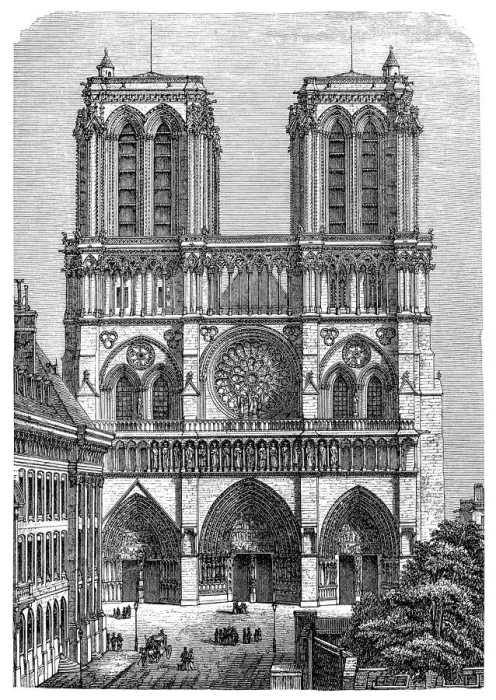Framed Print : Notre Dame in Paris, France Framed Print : Notre Dame in Paris, France