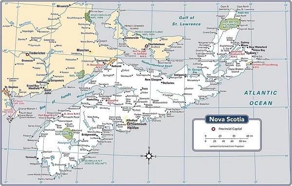 Nova Scotia Provincial Map