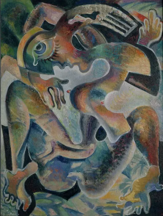 Framed Print : Nude in a Abstraction, 1926. Artist: Baranov-Rossiné, Vladimir Davidovich (1888-1942) Framed Print : Nude in a Abstraction, 1926. Artist: Baranov-Rossiné, Vladimir Davidovich (1888-1942)