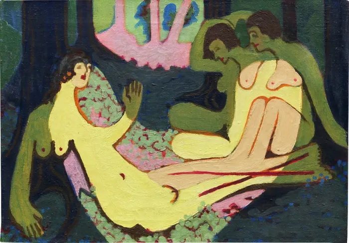 Framed Print : Nudes In The Forest Framed Print : Nudes In The Forest