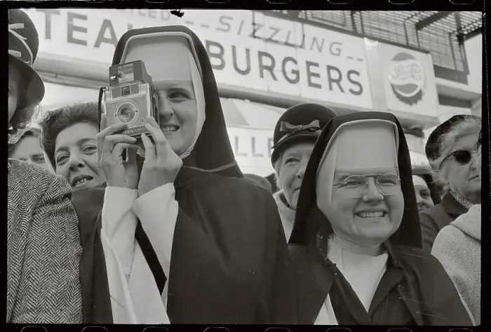 Framed Print : Nun Taking Picture of Pope Paul VI Framed Print : Nun Taking Picture of Pope Paul VI