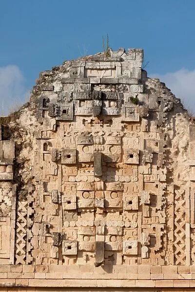 Detail of Nunnery Quadrangle building, Uxmal, Mexico