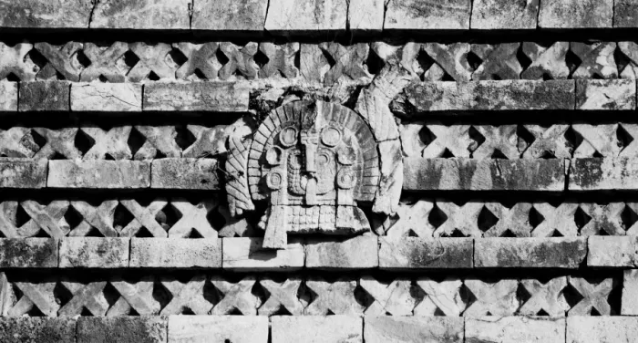 Framed Print : Detail of Nunnery Quadrangle building, Uxmal, Mexico Framed Print : Detail of Nunnery Quadrangle building, Uxmal, Mexico