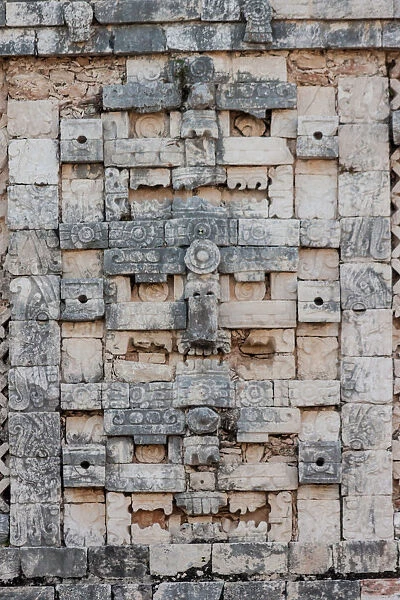 Detail of Nunnery Quadrangle building, Uxmal, Mexico