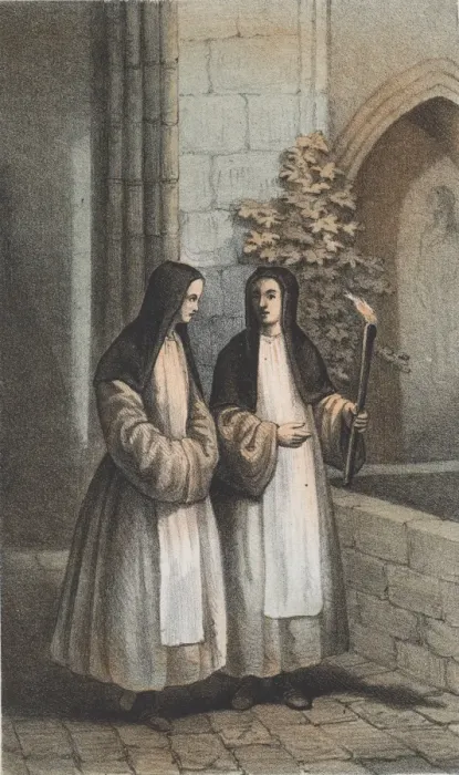 Framed Print : Two Nuns. Two nuns, circa 1850. (Photo by Hulton Archive / Getty Images)